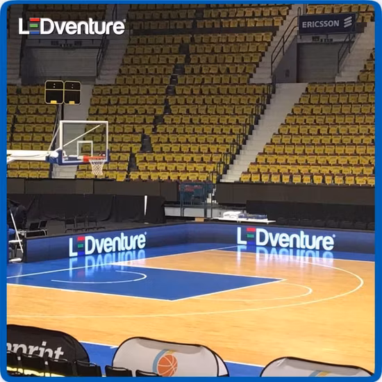 Nouveau design intérieur extérieur affichage du périmètre LED panneau publicitaire écran couleur pour la diffusion du stade sportif P5 P6 P6.25 P10 P12.5 P16 prix